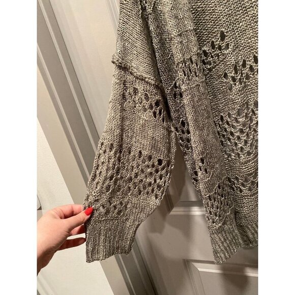 NWOT Open Weave Cardigan – Women’s XXL Olive-Grey - Picture 2 of 5